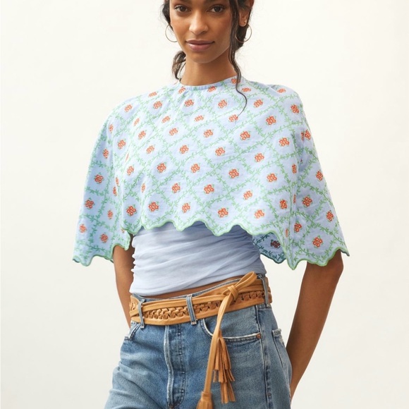 Anthropologie Accessories - faraway embroidered cape